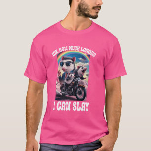 Camiseta Gracioso Meme Idk De Opossum Cuánto Tiempo Más Pue