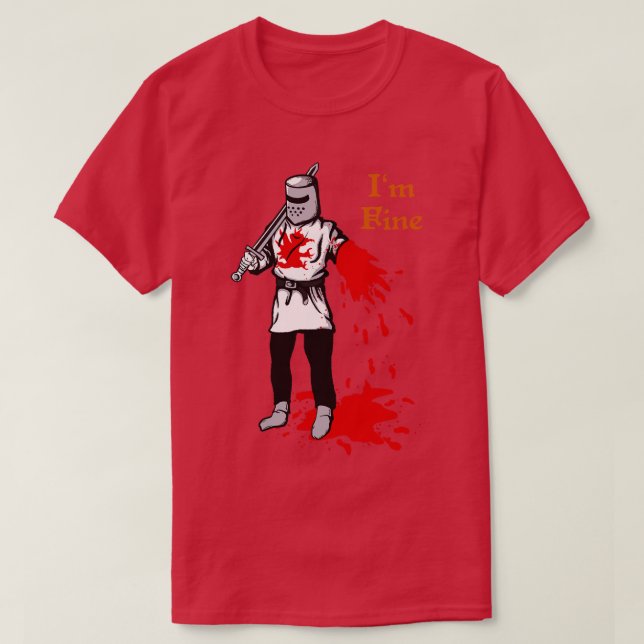 Camiseta Gracioso Meme Knight Cita Sátira Medieval (Diseño del anverso)