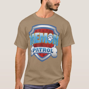 Camiseta Gracioso Memom Patrulla Perro Mamá, Papá Para Homb