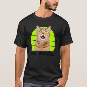 Camiseta Gracioso Meow Sorprendió A Cat, Ew. Ilustracion de
