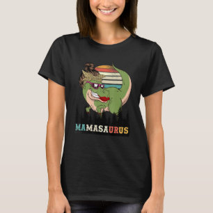Camiseta Gracioso Messy Bun T Rex Mamasaurus Retro Styles M