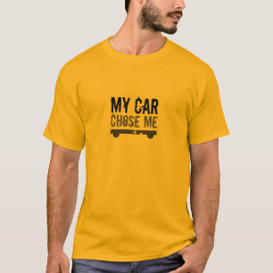 Camiseta Gracioso, MI COCHE ME ESCOGIÓ Impresión Gris