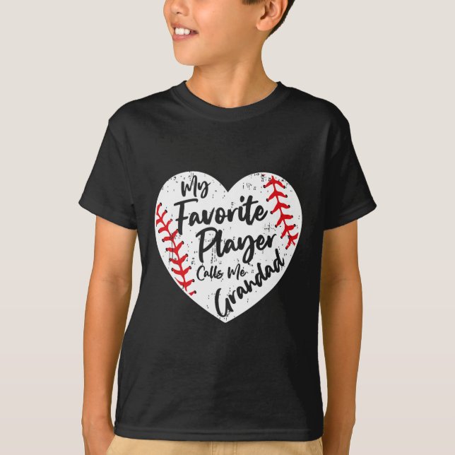 Camiseta Gracioso, mi jugador favorito me llama Béisbol de  (Anverso)