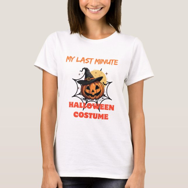 Camiseta Gracioso MI ÚLTIMO MINUTO HALLOWEEN CUSTAME Ghost  (Anverso)