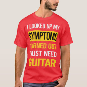 Camiseta Gracioso Mis Síntomas Guitarista De La Guitarra