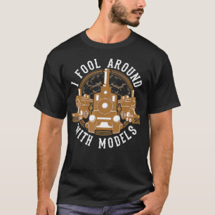 Camiseta Gracioso modelo de tren de ferrocarril Entusiast G