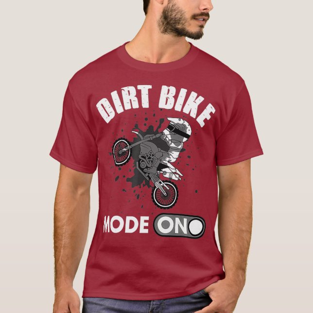 Camiseta Gracioso Modo De Bicicleta De Suciedad En El Regal (Anverso)
