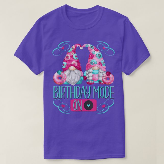 Camiseta Gracioso Modo De Cumpleaños De Donut Para El Cu De (Diseño del anverso)