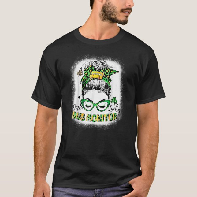 Camiseta Gracioso monitor de autobús escolar con suerte (Anverso)