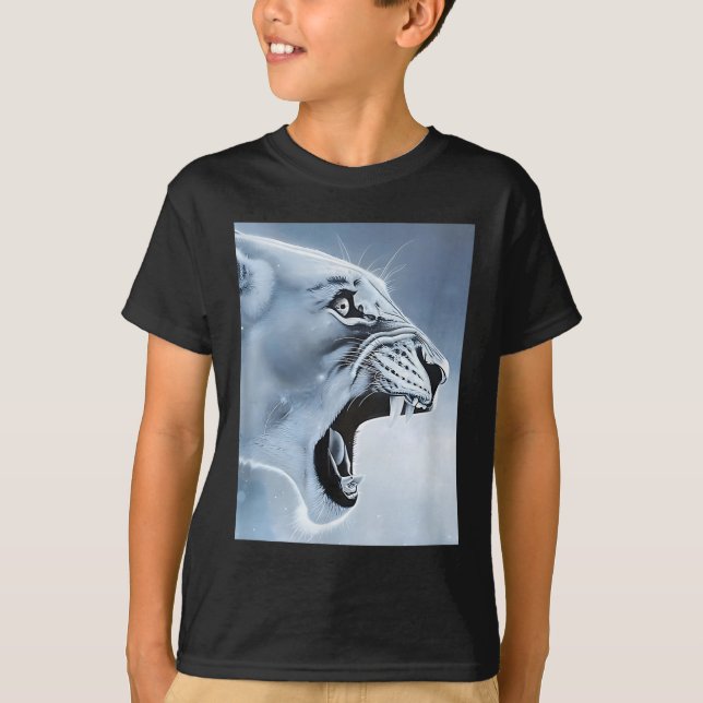 Camiseta Gracioso Mono de León Meme Ragebait Meme Brainrot  (Anverso)