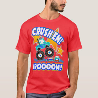 Camiseta Gracioso Monster Camión Niños Regalo Crush Em Vroo