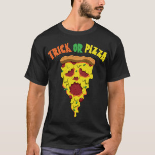 Camiseta Gracioso Monstruo De Pepperoni Pizza Halloween F