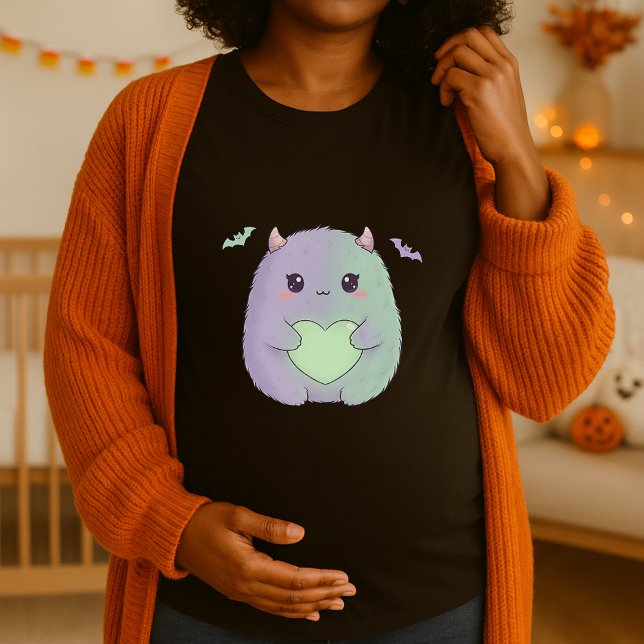 Camiseta Gracioso Monstruo Kawaii Embarazo Cute Halloween (Subido por el creador)
