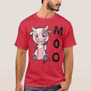 Camiseta Gracioso Moo Baby Cow Farmlife Happy Cow Farm Anim
