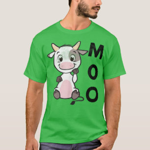 Camiseta Gracioso Moo Baby Cow Granja Animal Country Life