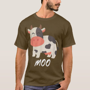 Camiseta Gracioso Moo Kawaii Campesino Granjero País Animal
