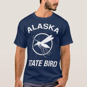Camiseta Gracioso Mosquito de Ave Estatal Alaska
