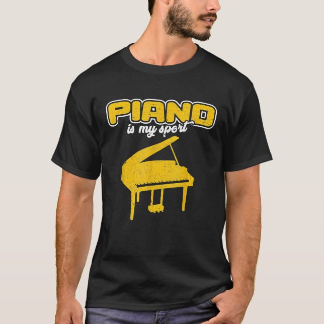 Camiseta Gracioso músico pianista regalo de piano clásico (Anverso)