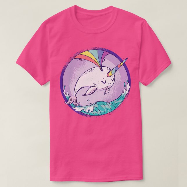 Camiseta Gracioso NARWHAL Lover Gifts Cute RAINBOW NARWHALE (Diseño del anverso)