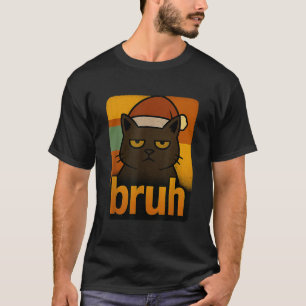 Camiseta Gracioso Navidad Cat Bruh Meme Guay