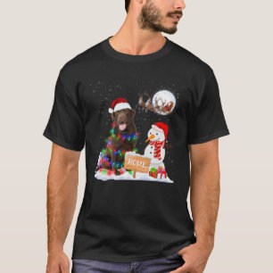 Camiseta Gracioso Navidad de perro en el laboratorio de cho