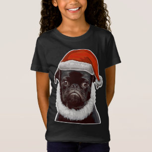 Camiseta Gracioso Navidad de Pug Dulce fea para perro de pu