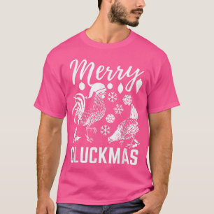 Camiseta Gracioso Navidad Pollo Merry Cluckmas Vintage Ret