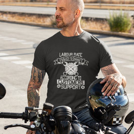 Camiseta Gracioso negro mecánico de tasa de mano de obra