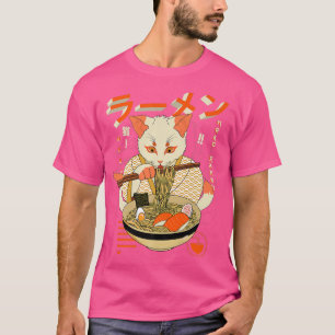 Camiseta Gracioso Neko Ramen, Gato Ramen Japonés, Kawaii An