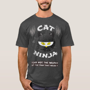 Camiseta Gracioso Ninja Cat Meme Ninjutsu Anime Kawaii Love