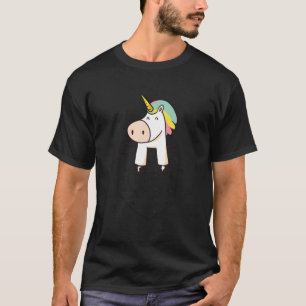 Camiseta Gracioso Niño Con Unicornio En Fantasía Mítica De 