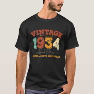 Camiseta Gracioso niño de 91 años de edad 1934 Viejo regalo