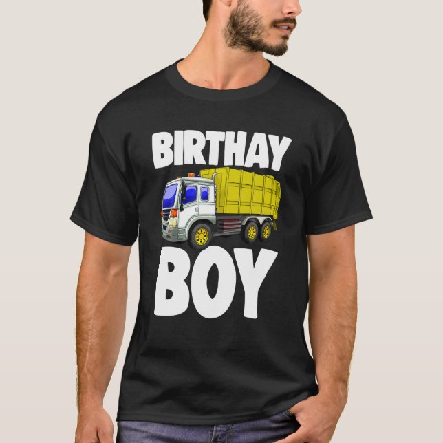 Camiseta Gracioso niño de cumpleaños joven camionera de bas (Anverso)