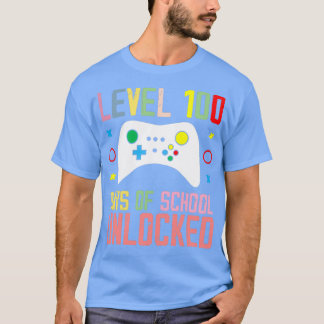 Camiseta Gracioso nivel 100 días de colegio desbloqueado 10