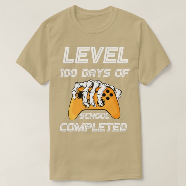 Camiseta Gracioso nivel 100 días de escolaridad completados (Diseño del anverso)