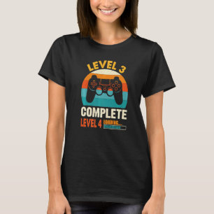 Camiseta Gracioso Nivel 3 Retro Vintage Completo Celebrar 3