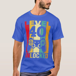 Camiseta Gracioso nivel 40 Lo desbloqueó Hombres BDay ganan