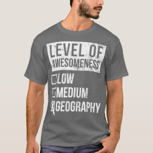 Camiseta Gracioso Nivel De Arte Geográfico