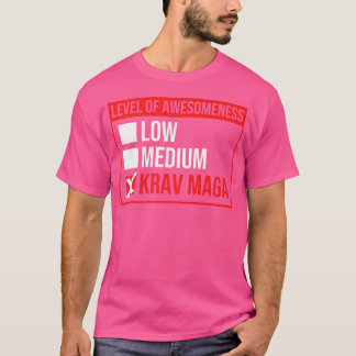 Camiseta Gracioso Nivel De Conciencia De Krav Maga Low Med