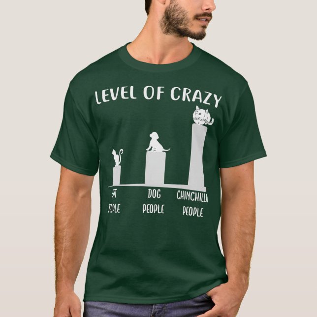 Camiseta Gracioso Nivel De Loco De Chinchilla Apparel Gift (Anverso)