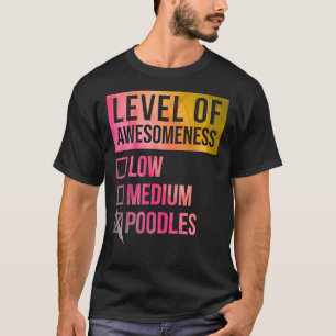 Camiseta Gracioso Nivel De Poodle En Acuarela