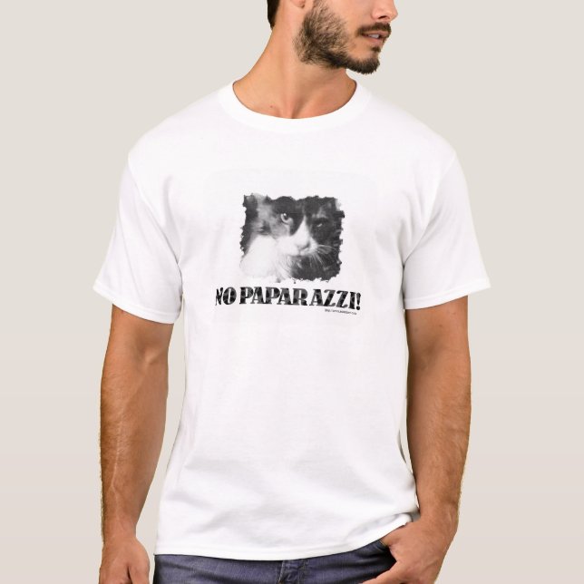 Camiseta Gracioso No Paparazzi Cat (Anverso)