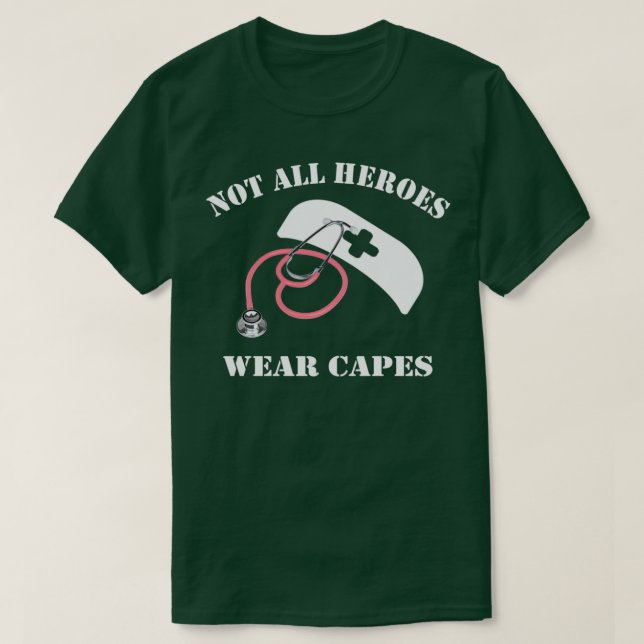 Camiseta Gracioso No todos los héroes usan gorras de diseño (Diseño del anverso)