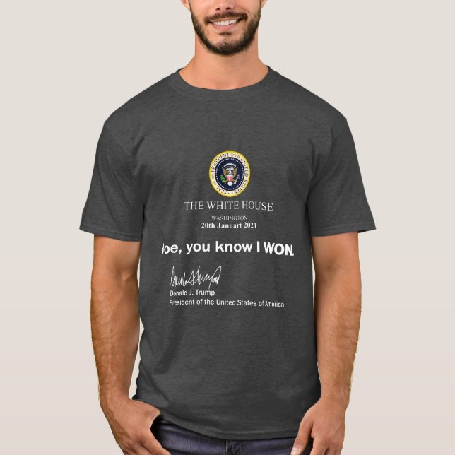 Camiseta Gracioso Nota De La Casa Blanca De Trump Joe Sabes (Anverso)