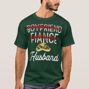 Camiseta Gracioso novio, prometido, esposo y Boda Groom