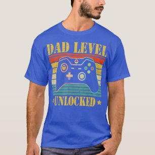 Camiseta Gracioso Nuevo Nivel De Papá Desbloqueado Tee Gami