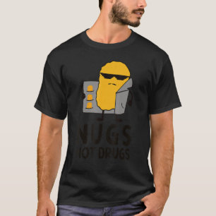 Camiseta Gracioso nugget de pollo no drogas