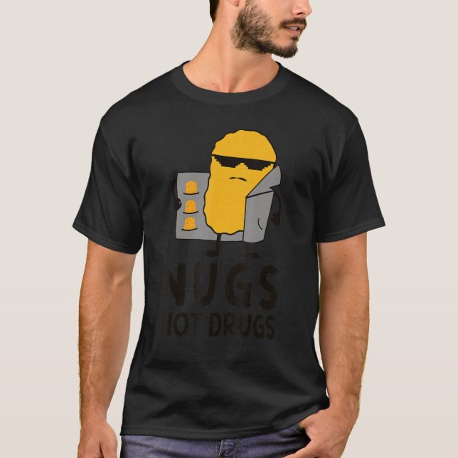 Camiseta Gracioso nugget de pollo no drogas (Anverso)