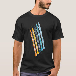 Camiseta Gracioso Oboe Retro Rainbow - Oboe Reed Player Org