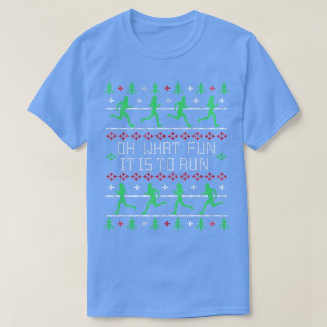Camiseta Gracioso Oh Qué Diversión Es Correr Corriendo Feo  (Diseño del anverso)